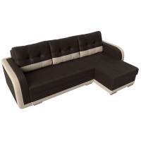 Угловой диван Марсель (экокожа коричневый бежевый) - Изображение 5